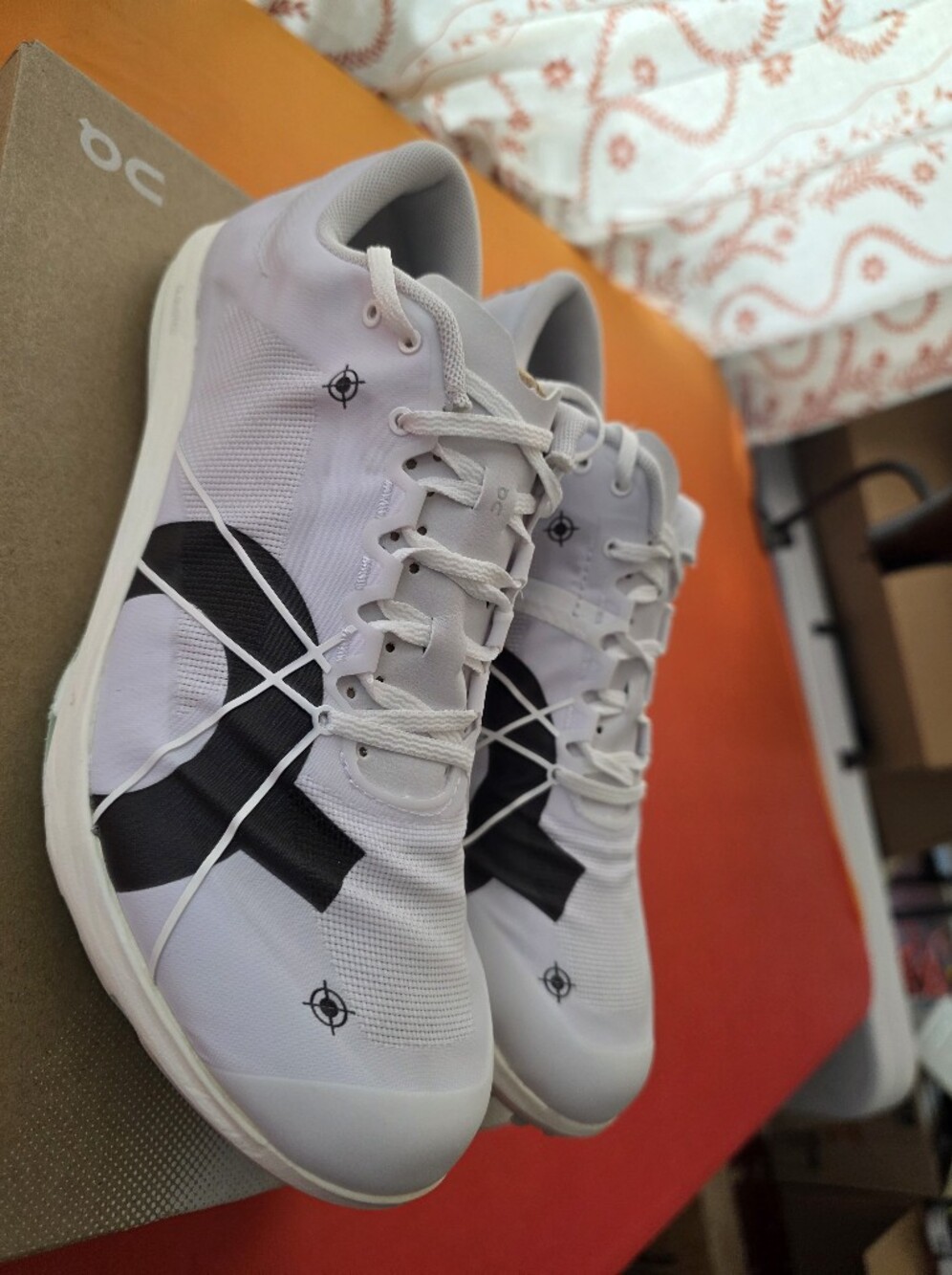 Cleats- On Cloudspike Womens White Coversion Sneakers/Cleats.